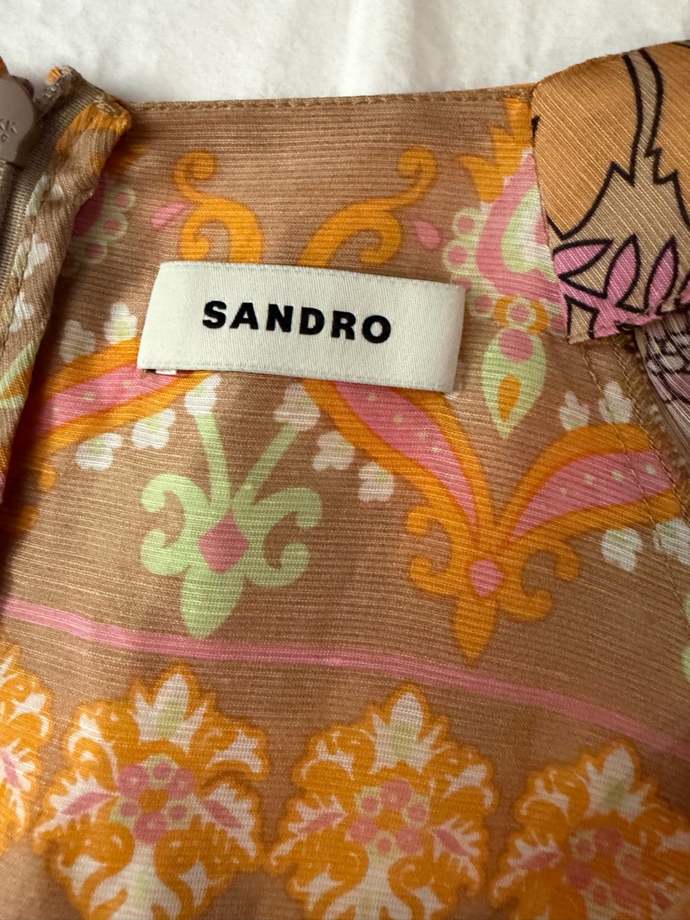 NWT SANDRO Dieppe Floral Linen Blend Jumpsuit 34 US 2 - Picture 8 of 16
